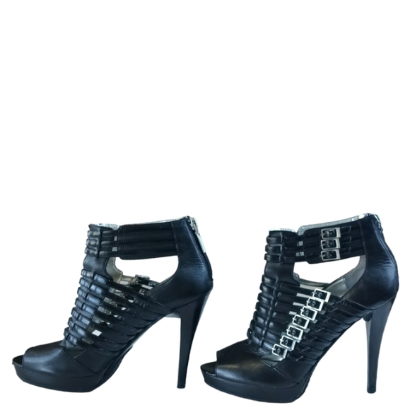 Calvin Klein Danica Black Leather Women's Heels Shoes Size 7M - Picture 5 of 15